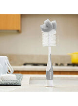 Munchkin Bottle And Nipple Brush Set, 2pc - Easy Grip Sponge Cleaners for Baby Bottles, 0+ Months - Assorted 3
