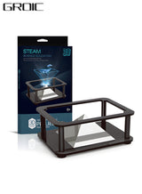 GROIC 3D Holographic Display Stands,Projector Mobile Smartphone Hologram Bracket,360° Images Stands Projector,for Ad Display/Cartoon Interaction/Entertainment/Gift,Developmental Toys 5
