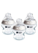 tommee tippee Baby Bottles, Closer to Nature Anti-Colic Baby Bottle with Slow Flow Breast-Like Teat, 150ml, 0m+, Self-Sterilising, Baby Feeding Essentials, Pack of 3 - Assorted 4