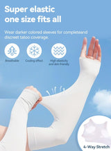 Tersely 4-Pack Arm Sleeves for Women Men Youth|UPF 50 Arm Warmers UV Sun Protection Arm Cooling Sleeves, One Size Sun Protection Arm Sleeve Cover Tattoo 4