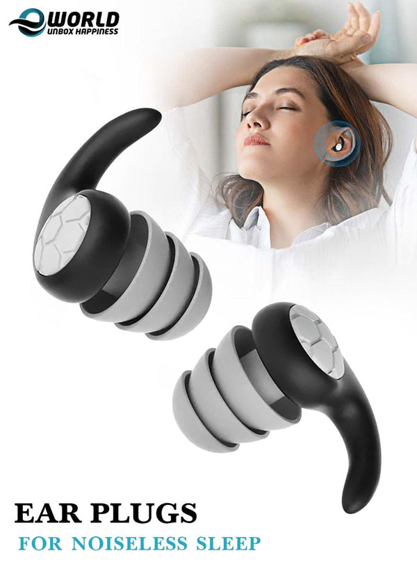 Eworld Noise Cancelling Earplugs for Sleeping, Reusable Ear Plugs for Kids & Adults – Comfortable Silicone & Foam Ear Protection for Snoring, Work, Swimming, Travel, Studying & Concerts