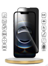 Apple iPhone 16e 5G 2025 Premium E2E Series Privacy Full Glue Full Cover Tempered Glass Screen Protector (MSGECP) - Clear/Black 1