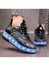 MIXSNOW Shoes with Wheels LED Light Shoes Skate Shoes Kids Gifts Boys Girls Shiny Roller Skates 3
