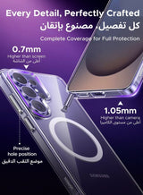 Samsung Galaxy S26 Ultra Magnetic Case, [iCrystal Tech] [Drop Protection] [Compatible with Round MagSafe Acc] Ultimate Shockproof Protection Cover, Magnetic Case for S26 Ultra with Shockproof Bumper clear 4