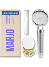 Marjo Shower Filter - High Pressure Handheld Shower Head | Water Filter Shower for Hair Loss | Healthy Skin & Hair, Bathroom Accessories, Lab-Tested Chlorine Removal (Transparent) 6
